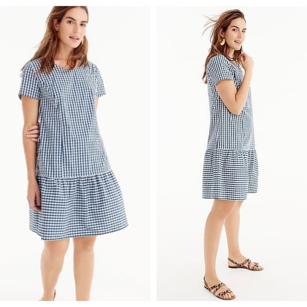 J.‎ Crew x Universal Standard Gingham Poplin Dress - Picture 2 of 8